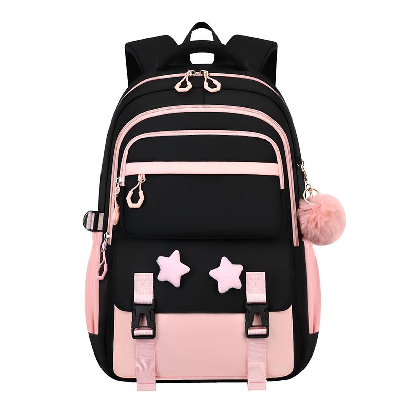2026 Viral Coquette Kawaii Star Backpack for Elementary Teen Girls Large Capacity Water Resistant School Bookbag, Breathable Stress Relief Padded Back Support Student Laptop Backpack for Back To School Daily Travel OOTD