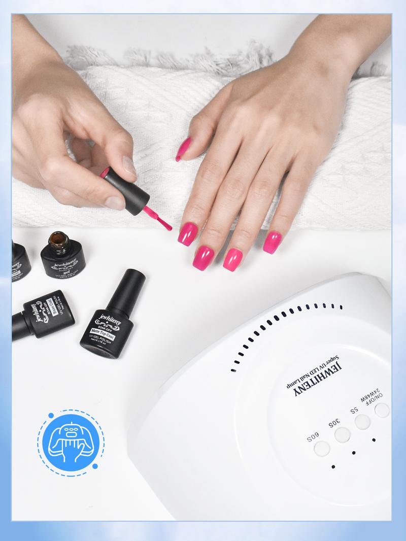 Jewhiteny UV LED Nail Lamp for Gel Nail Polish - Home Manicure Making Tools with Auto Sensor & 4 Timers, Ideal for Salons and Cutics