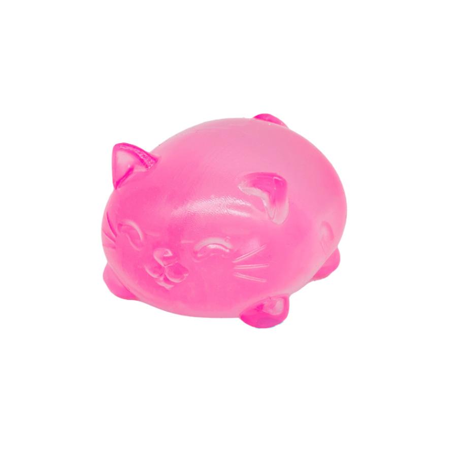 Soft Candy Cat and Sugar Ball Design Maltose Filled Squeeze Cat Toy - Anxiety Relief Focus Toy