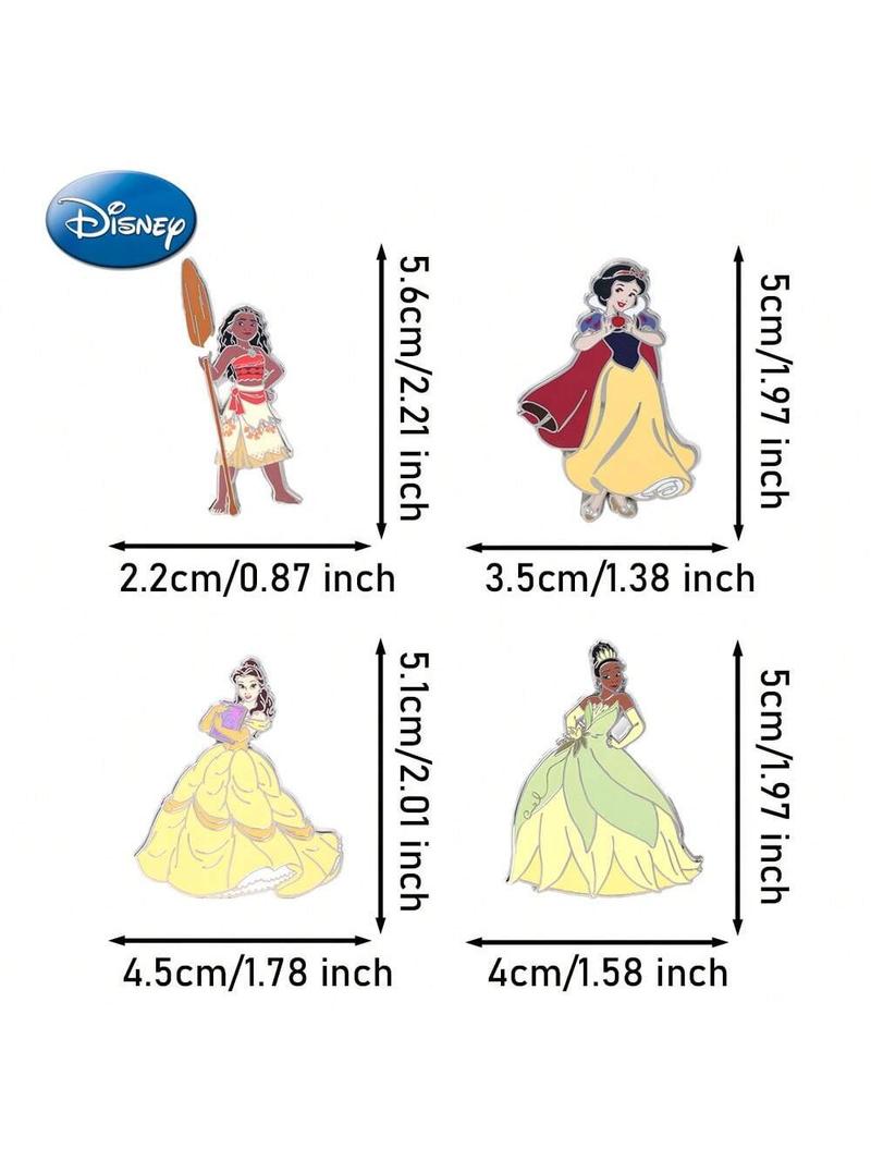 1Pc Disney Officially Licensed Collectible Enamel Princess Brooches Belle Jasmine Ariel and Other Beautiful Pins Cute Small Gifts Dress Accessories Pin for Clothes Bag Charm for Women Family Friends