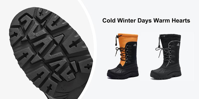 ALEADER Men's Minimalist Winter Fashion Warm Waterproof Insulated Shell Inner Comfort Outdoor Snow Boots
