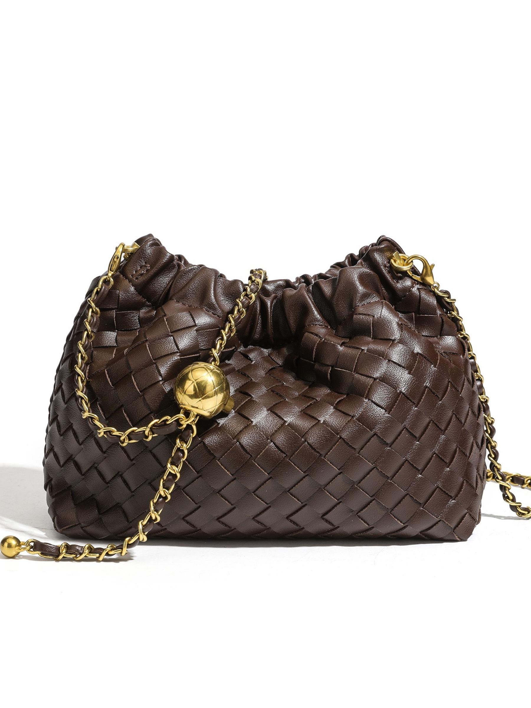 New Cloud Design Handmade Woven Chain Shoulder Bag, Simple Fashion Crossbody Backpack for Women, Unique Style Daily Use