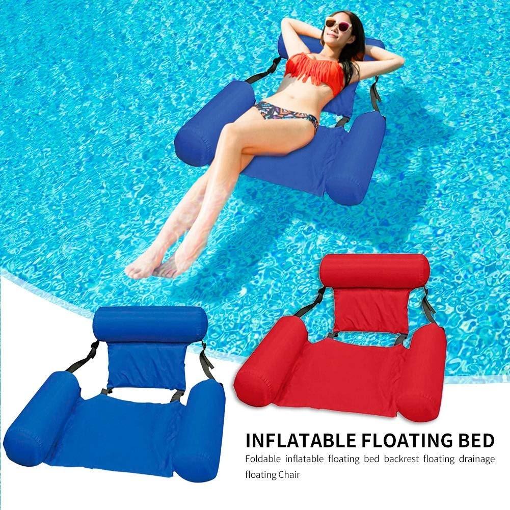 Adjustable Floating Chair, Comfortable Backrest Design, Adult Universal, Thickened Inflatable, Pool Lounge Essential, 1/2-Pack