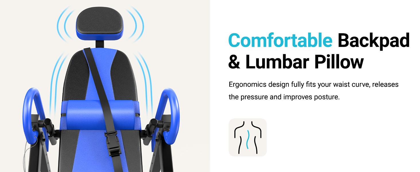 YOLEO Gravity Heavy Duty Inversion Table for Pain Relief Therapy with Headrest & Adjustable Protective Belt Back Stretcher Machine YOLEO Gravity Heavy Duty Inversion Table for Pain Relief Therapy with Headrest & Adjustable Protective Belt Back Stretcher Machine