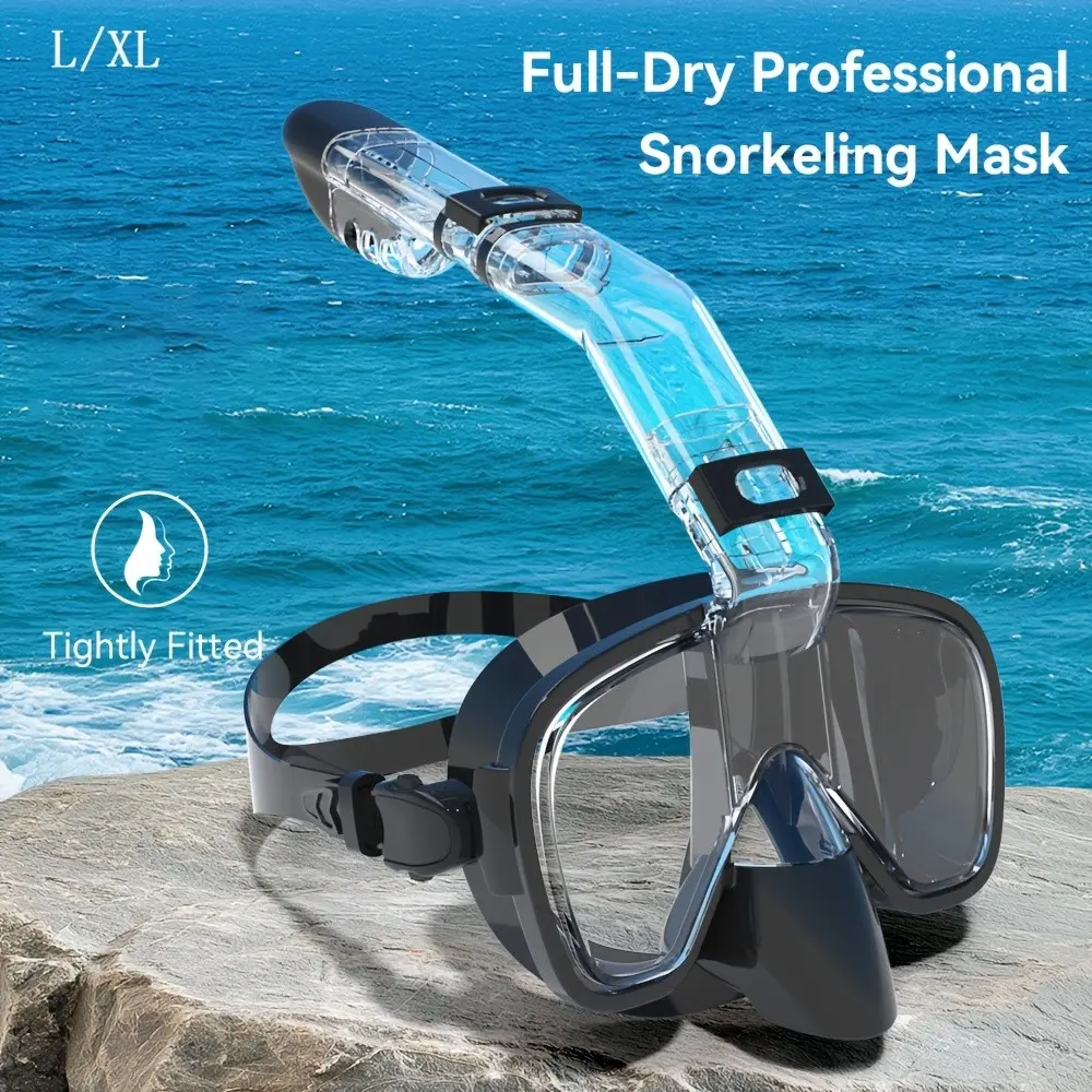 Snorkeling Mask with Straw, Anti-Fog Waterproof Swimming Goggles, Ideal for Snorkeling & Swimming, New Model Dive Gear, Diving Gear