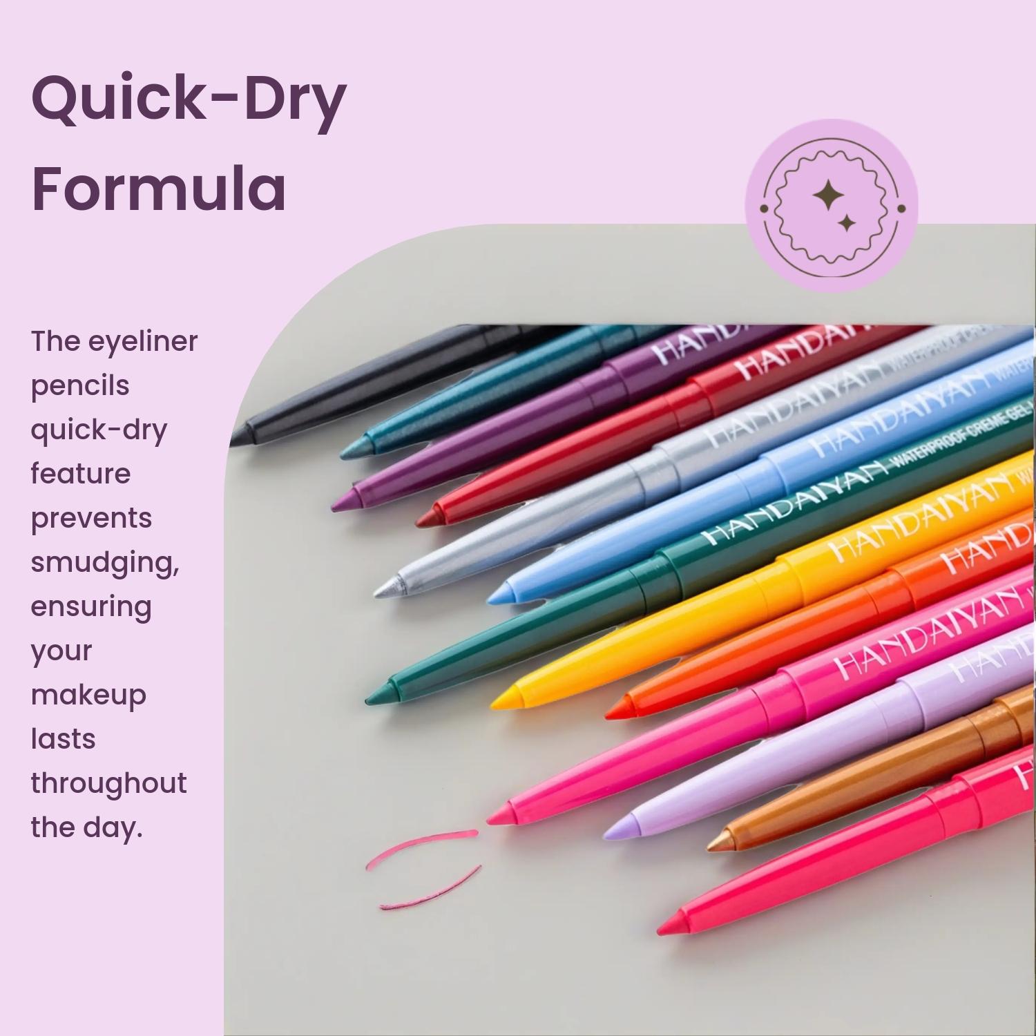 20 Color Eyeliner Pencil Set Quick-Dry Waterproof Long-Lasting Smudgeproof Creme Gel Liner Eye Liner Gel Pen 20 Pieces, Makeup Essential