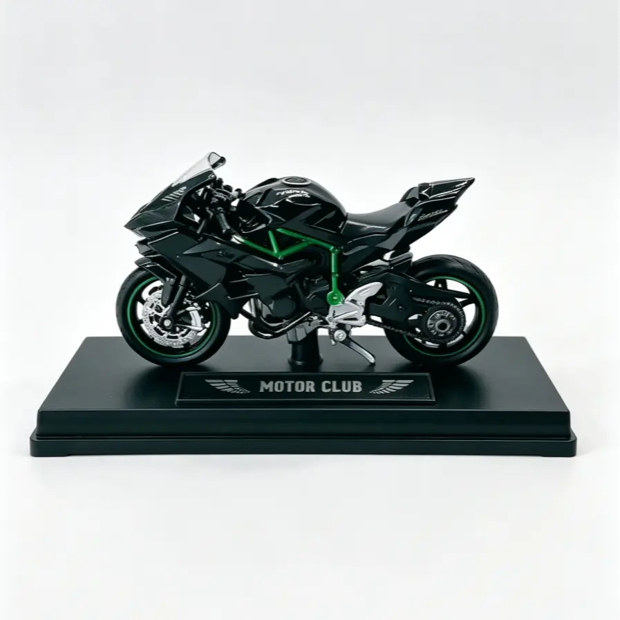 Alloy Motorcycle Model with Steering and Suspension, Perfect Cake Decoration, Detailed Collectible for Motorbike Enthusiasts, Halloween Christmas Gift