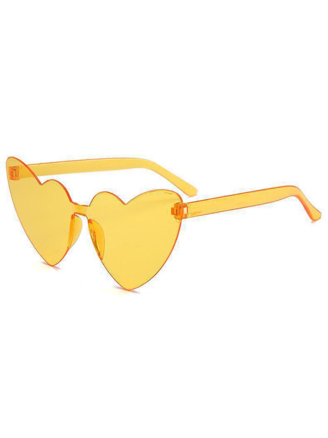 Women's Heart-Shaped Fashion Glasses, Colorful Valentine's Day Sunglasses, Perfect for Beach, Travel, Daily Wear, Elegant Style