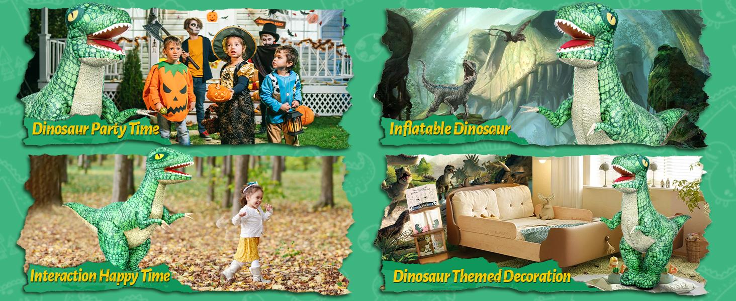 2.4GHZ Remote Control Inflatable Dinosaur Toy, Electric Toy Dinosaur with 360°Rotation and Sound Effects,Rechargeable Walking Dinosaur Toy, Birthday Gifts for Boys Kids Age 6-8 8-12