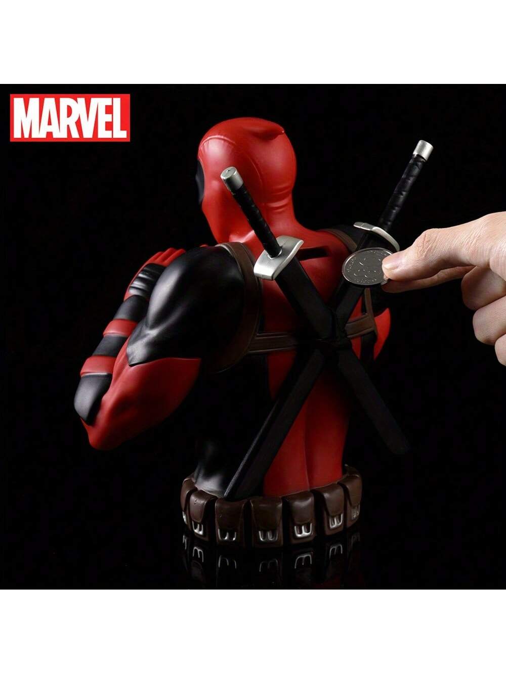 Marvel officially licensed Deadpool deposit box PVC material home office desk party decorations for friends birthday gift