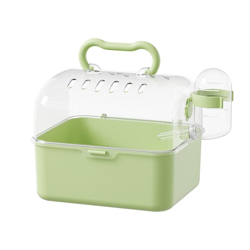 Transparent Acrylic Hamster Cage, Large Portable Travel Handheld Pet Carrier, Ideal for Golden Syrian and Flower Dormice, Easy to Carry, Healing Companionship