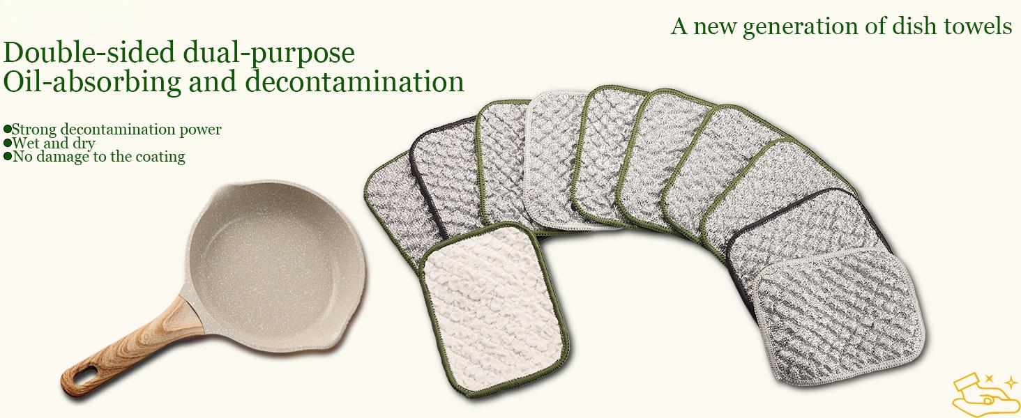 2026 New Double Side Non Scratch Wire Dishcloths,Multipurpose Wire Dishwashing Rags for Wet and Dry, Reusable Metal Dish Cloth,Wire Miracle Cleaning Cloths for Kitchen(Silver 6Pcs)