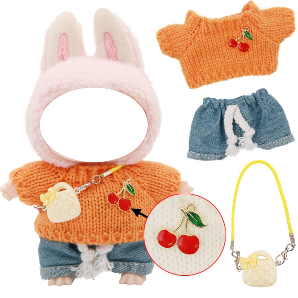 Plush Doll Clothes Set for La-Bu-Bu Dolls, Soft Fabric Costume, Fashion Doll Accessories, Doll House Decor, Gift Collection