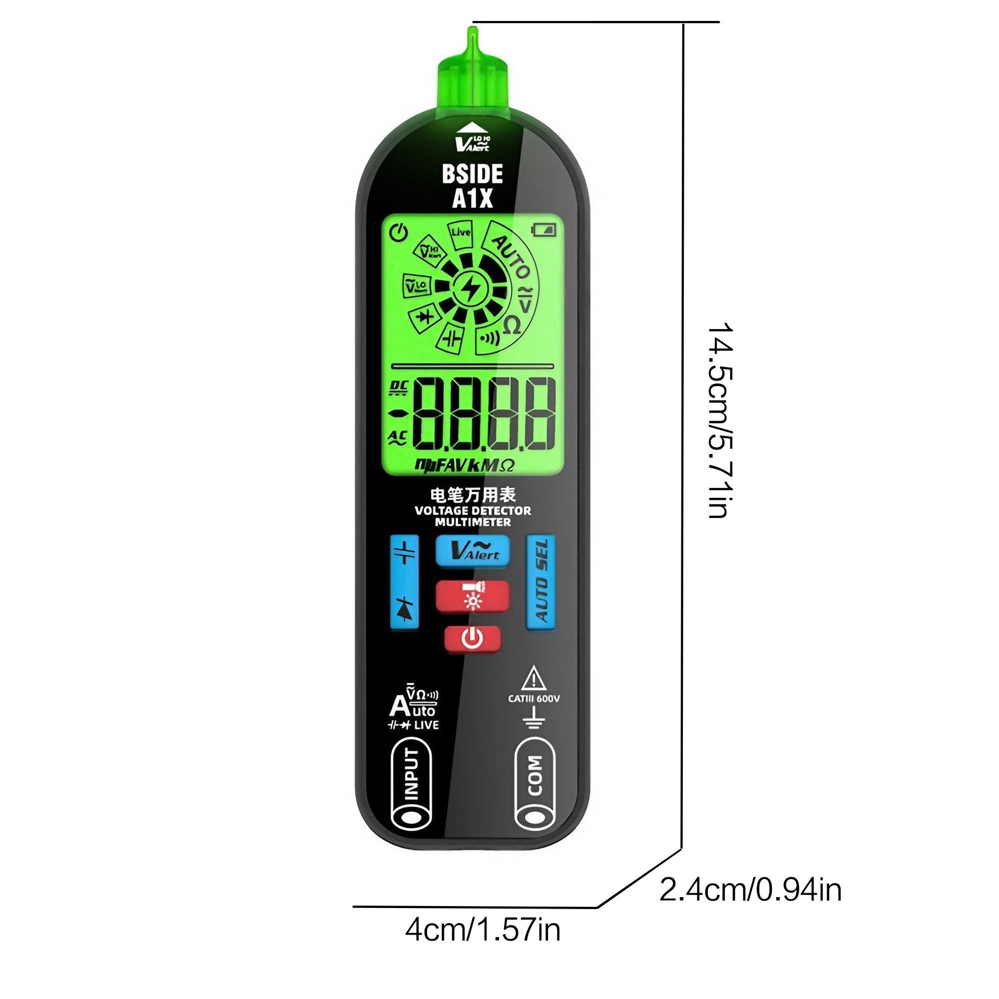 Pen-Type Smart Digital Multimeter, Auto Range, Large Screen Display, Capacitance Test, Voltage Detection, Portable Multi-Function Meter