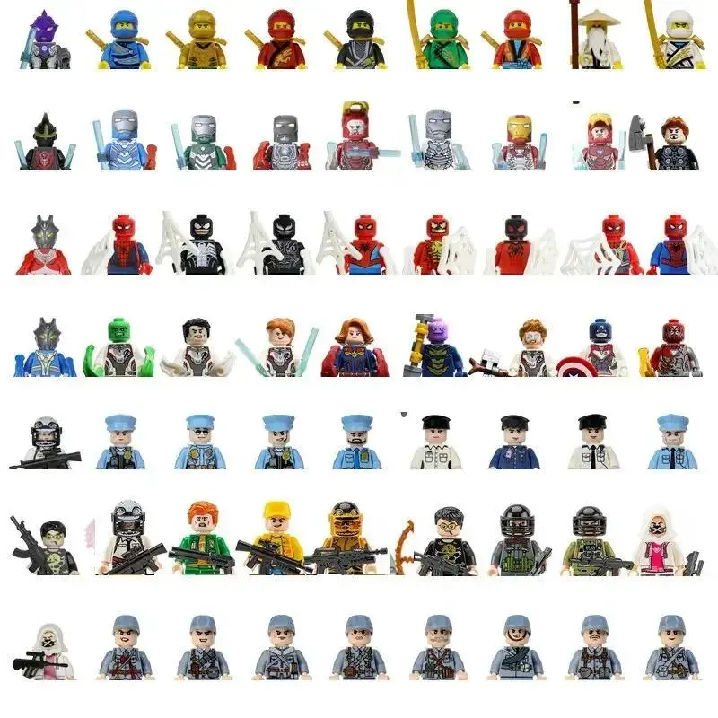 4cm Children Anime Figure Hero Building Blocks Kid Gift Assembling Toy Model Characters Figurine Bricks Boy Child Children Ninja