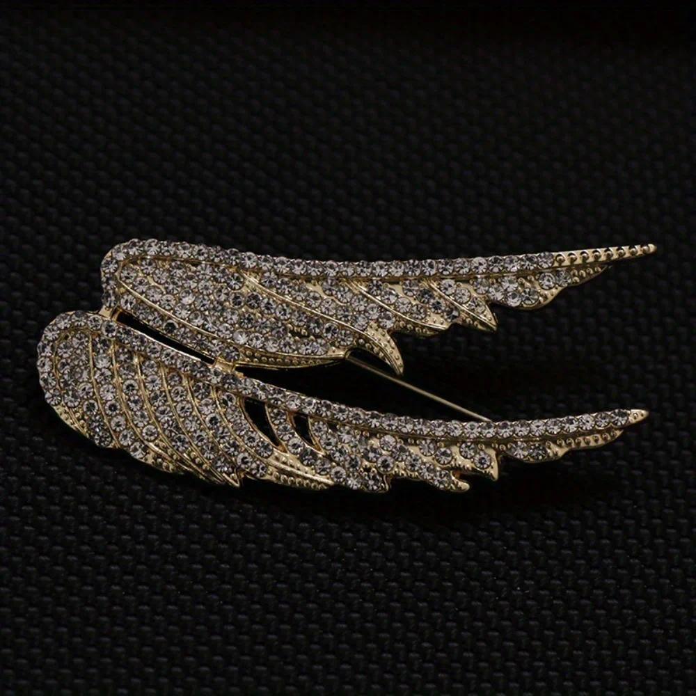 Angel's Wings Exquisite and Elegant Female Feather Brooch Temperament Versatile Suit Coat Pin Accessories