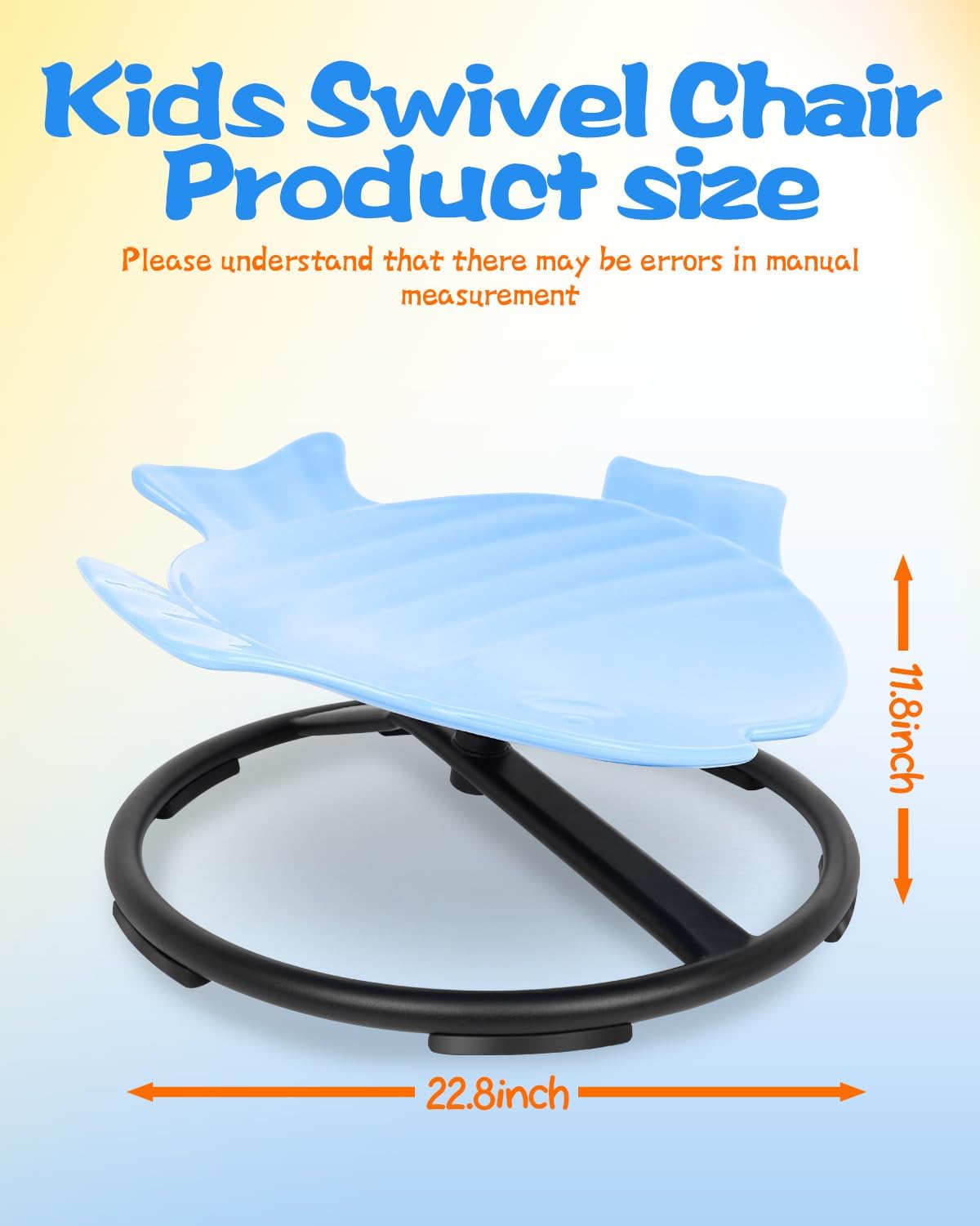 SCITOOUSA Widest Sensory Swivel Chair,Silicone Stress ReliefToy,220Lb Maximum Weight,Sensory Furniture,Sit &Spinning Toys For Age 3+,Sensory Swivel Chair Enhancing Motor Skills,Kids Furniture,Autistic/ADHD Sensory Set,Educational Indoor & Outdoor Play Fun