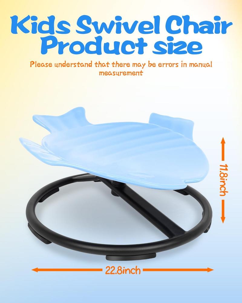 SCITOOUSA Widest Sensory Swivel Chair,Silicone Stress ReliefToy,220Lb Maximum Weight,Sensory Furniture,Sit &Spinning Toys For Age 3+,Sensory Swivel Chair Enhancing Motor Skills,Kids Furniture,Autistic/ADHD Sensory Set,Educational Indoor & Outdoor Play Fun