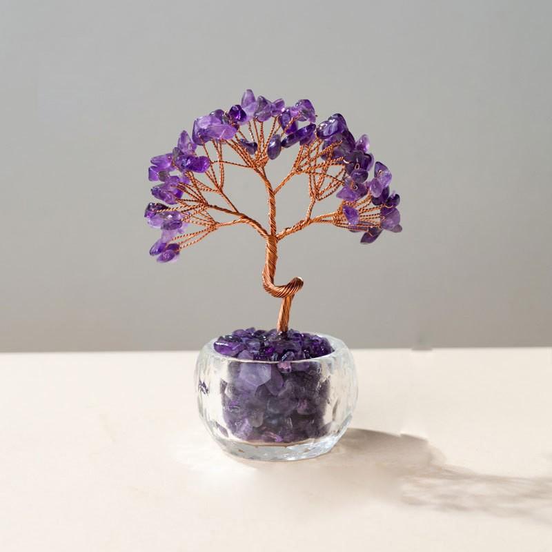 Crystal Potted Plant, Money Tree, Crystal Micro Landscape, Wealth Attracting Ornament, Home Decor, Car, Office Desk, DIY Birthday Gift