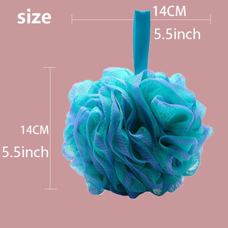 Gradient Ribbon Bath Ball Set, Large Lotus Shape Sponge, Exfoliating Bath Accessory, Ideal for Smooth Skin, Spa and Shower Use