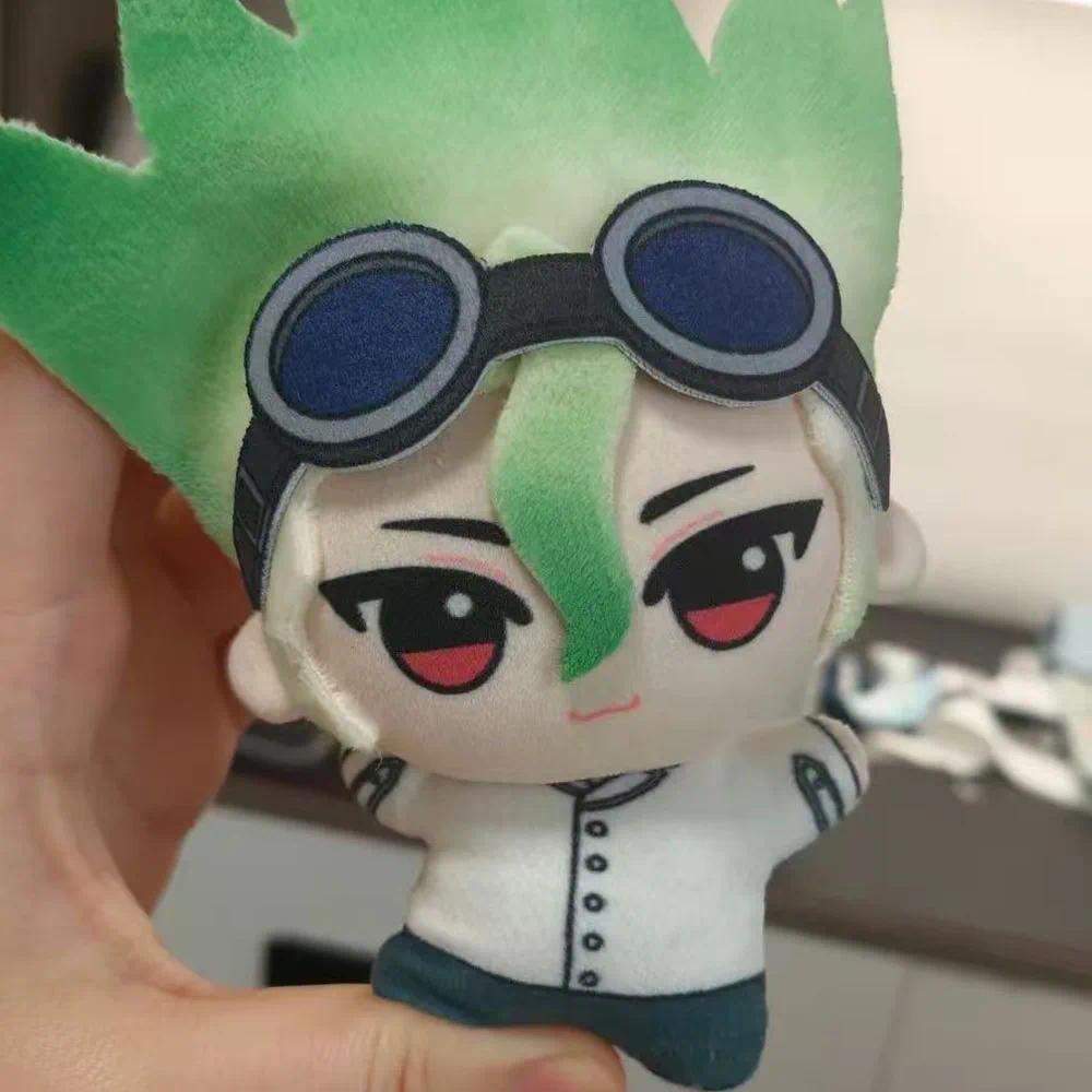 Anime 10cm Ishigami Senku Pendant Plusie Doll Cute Dr.STONE Glasses Printed Stuffed Plush Toys Collect Birthday Friend Gifts