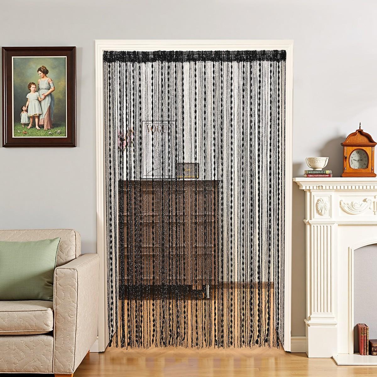 1pc Beaded Door Curtain, Elegant Home Decor Accessory, Fly Screen for Doors and Windows, 100x200 Cm Boho Drapes, Beaded Curtains