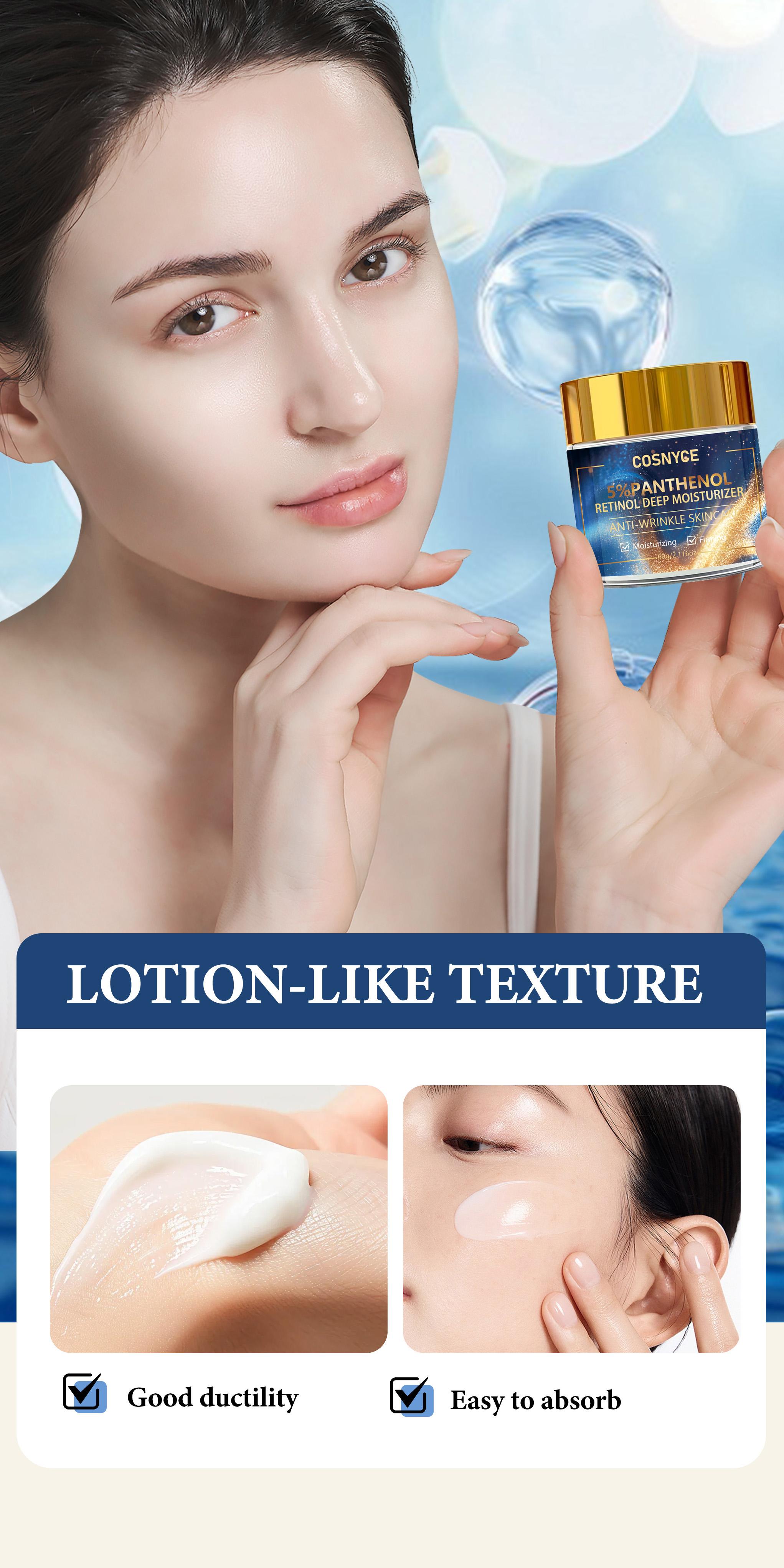 60g Collagen Face Cream with Vitamin C, Smooth Moisturizing, Alcohol-Free, No Fragrance, Non-Greasy, Easy Absorption, Suitable for All Skin Types