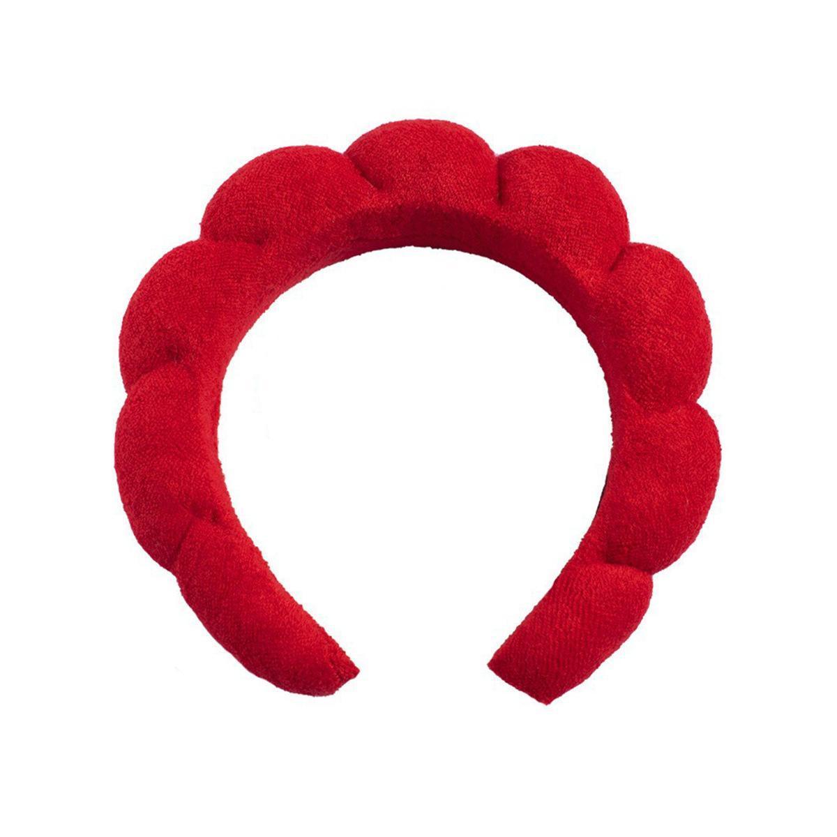 Puffy Cloud Makeup Headband, Soft High‑Crown Synthetic Sponge Fabric, Unisex Anti‑Slip Hair Band, One Size Comfort Accessory for Skincare And Face Washing Routines