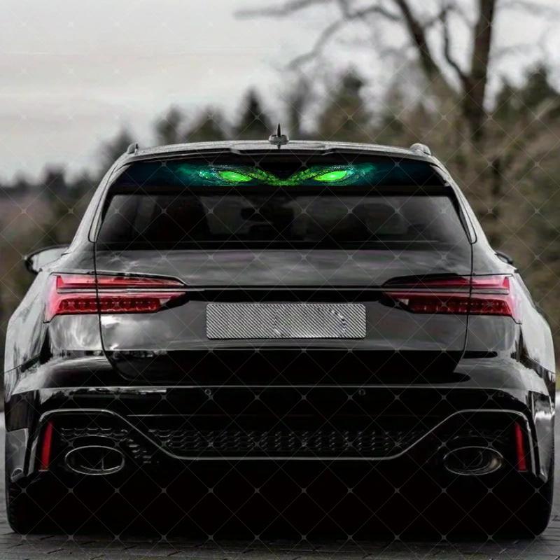 Unique Devil Eye Car Windshield Sticker, Decorative Vinyl Decal, Vehicle Exterior Decoration, Scratch Cover Waterproof UV Protection, Fits All Cars