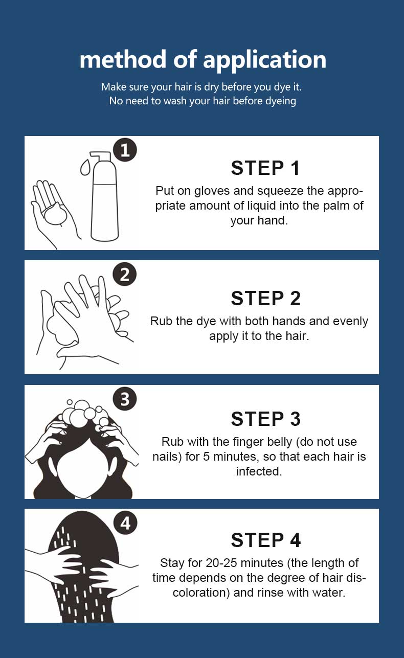 Hair Dye Shampoo - 3-in-1 Instant Hair Color with 100% Grey Coverage, Herbal Ingredients, Gentle Nourishing Formula, Long-lasting Shine, Easy to Use for All Hair Types