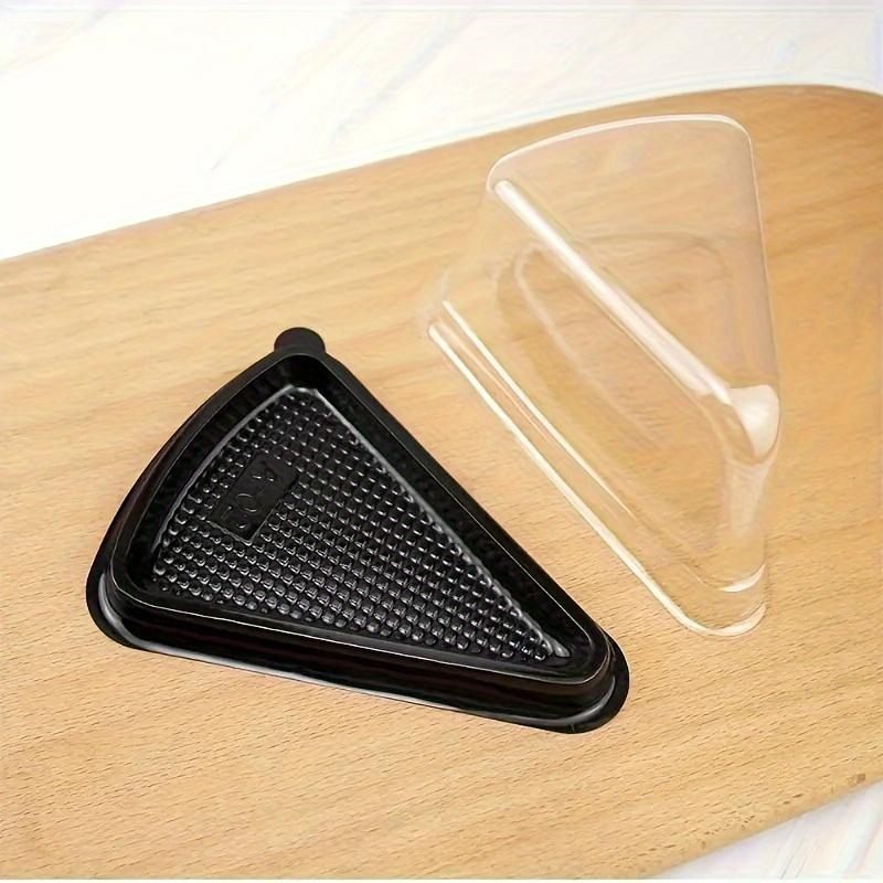 50pcs, Clear Cake Slice Containers, Cake Boxes, Premium Cake Box, Disposable Plastic Cheesecake Containers With Lids, Birthday Party Favor, Wedding Party Gifts, Baking Tools, Kitchen Accessories, For Restaurant Commercial Eid Al-Adha Mubarak