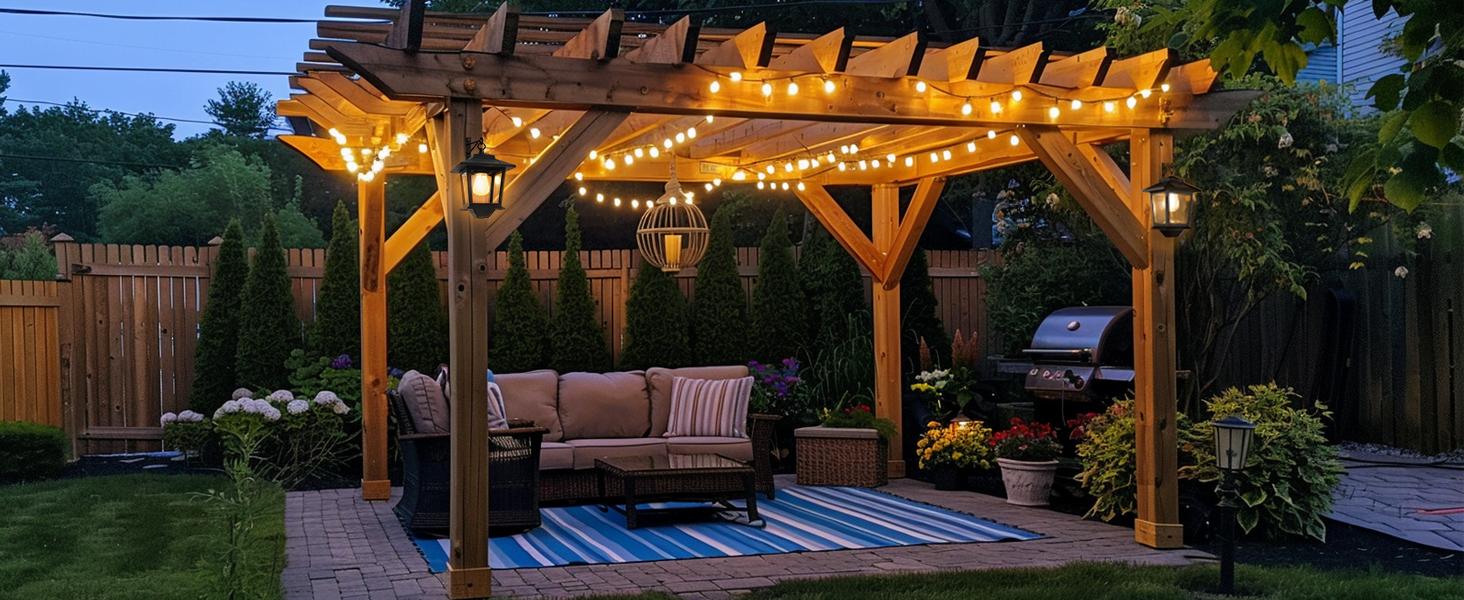 Hoodink Solar Wall Lanterns 2 Pcs with Replaceable Bulb 4 Solar Panels Warm White Outdoor Wall Sconce Anti-Rust Waterproof Design Energy Saving High-Speed Charging