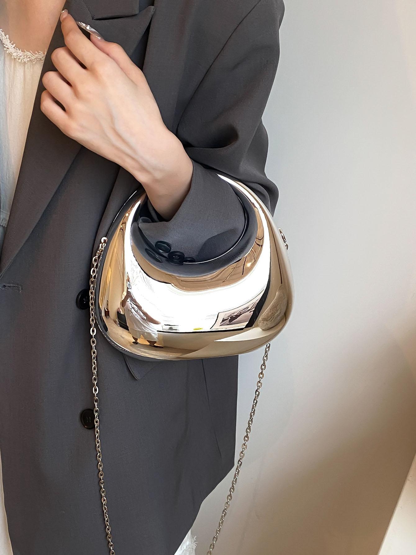 Women's Acrylic Box Bag, Fashionable Lipstick Coin Accessory Organizer Crossbody Bag, Elegant Party Chain Tb Purse