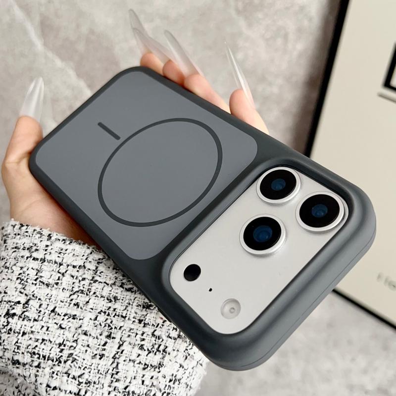 Made from Original Solid Color Liquid Silicone Designed for Magsafe, Compatible with for iphone 17 Pro Max, 16, 15, And 14, 13, Featuring a Large Window And a Shock-Resistant, Shockproof, Protective Skin- Cover