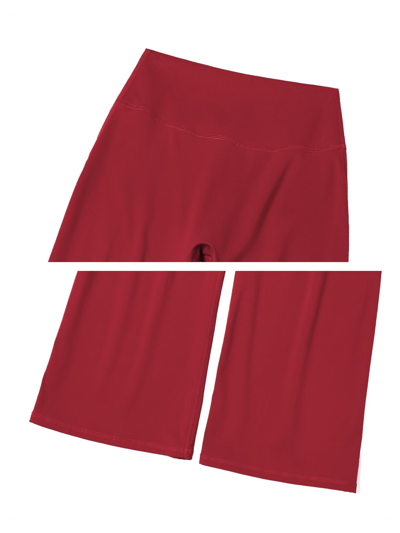 High Waist Flare Leg Yoga Pants, Casual Dance Workout Trousers, Butt Lifting Tight Fit Wide Leggings, European Style High-Waisted Joggers