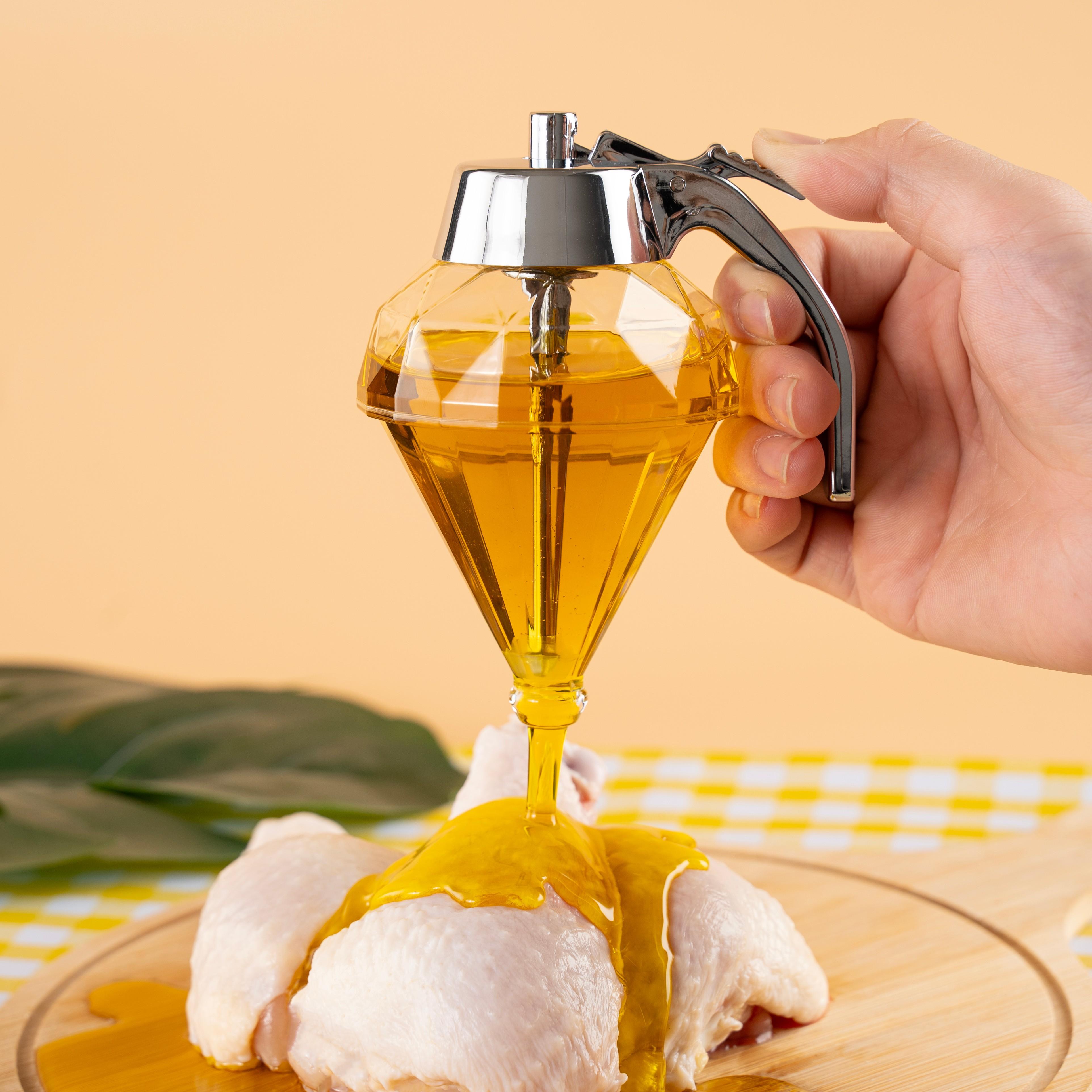 No Drip Honey Dispenser with Stand(Non-glass) - Honey and Syrup Storage Container - Suitable for Honey, Syrup, Jam - 8oz No Drip  Honey Storage Dispenser - Easy to Use