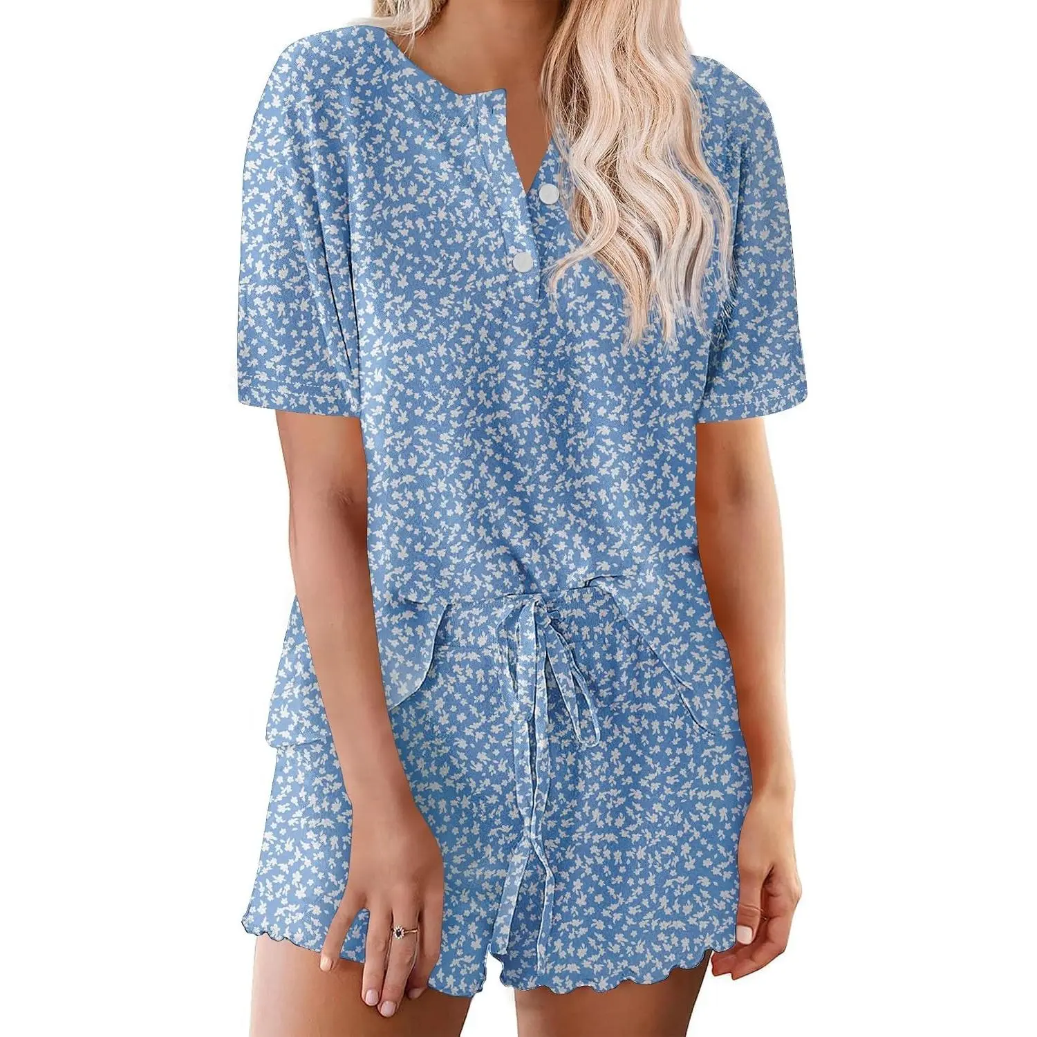 Clear Blue Floral