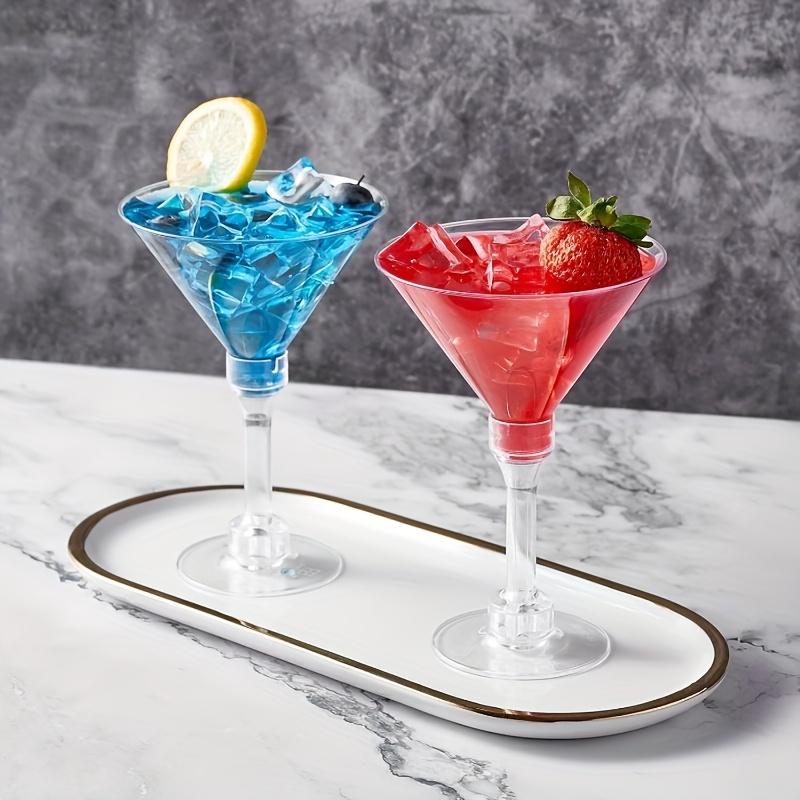5 Ounce Plastic Martini Glass, Reusable Cocktail Cup for Champagne and Desserts, Perfect for Parties, Weddings, Birthdays, Home Gatherings