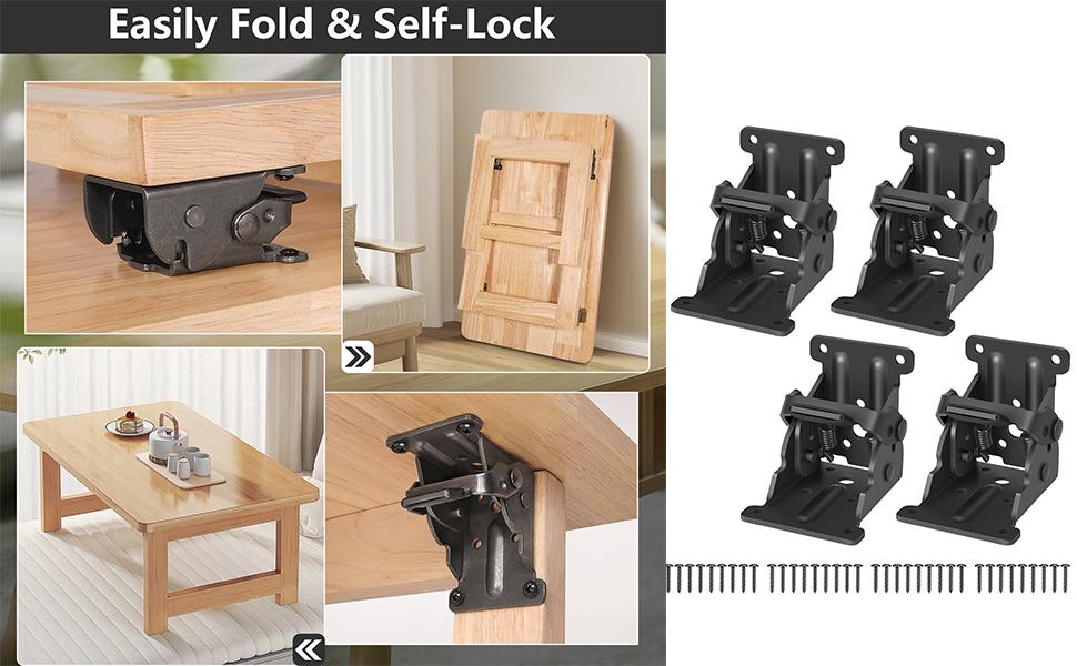 8 Pack Table Leg Folding Brackets Lock Extension Support Bracket Foldable Self Lock Hinges for Table Legs, Bed Leg, Workbench 8 Pack Table Leg Folding Brackets Lock Extension Support Bracket Foldable Self Lock Hinges for Table Legs, Bed Leg, Workbench