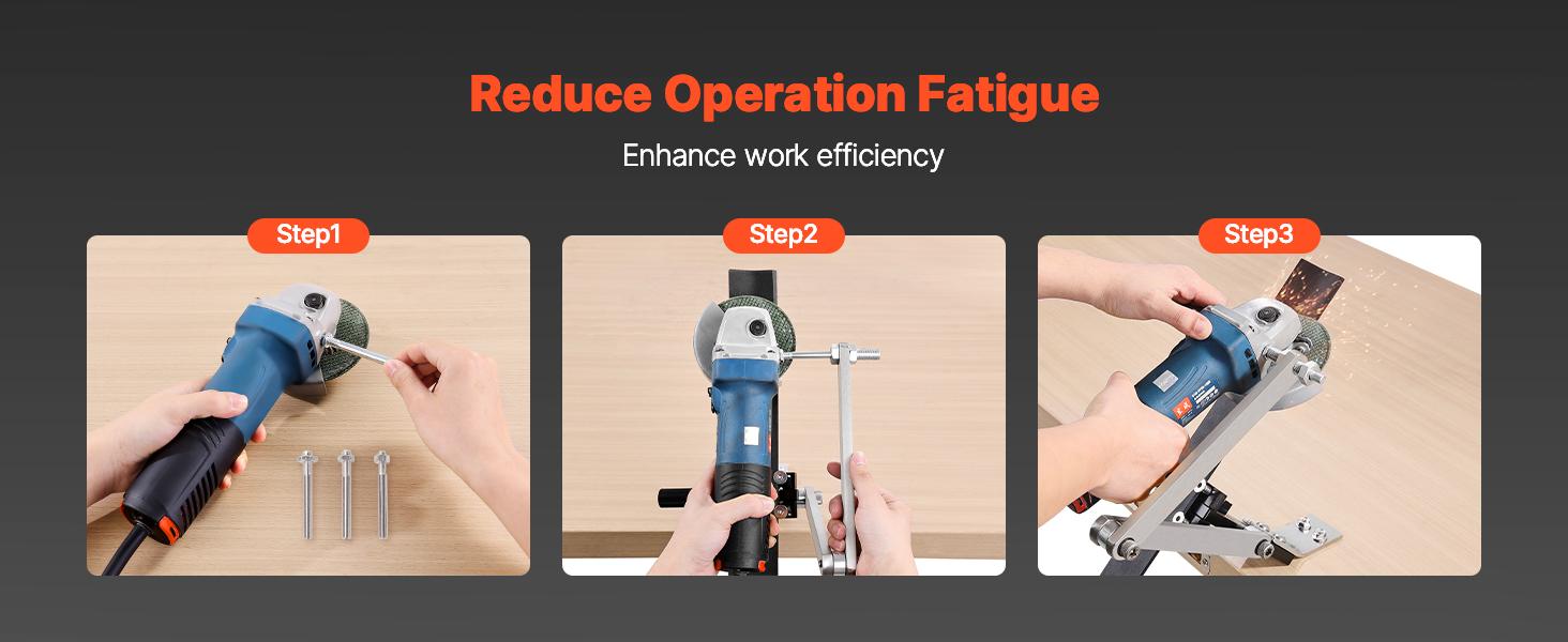 VEVOR Lawn Mower Blade Sharpener and Balancer, 15 - 45 Adjustable Lawnmower Blade Sharpening Tool with 4 Adapter Pins, Ball Bearings 25mm Enlarged Handle, Compatible with Most Angle Grinders