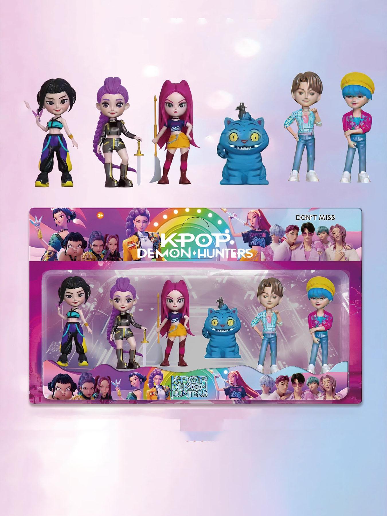 Six-Piece K-Pop Hunter Girl Doll Set Figures, Fashion Vinyl Figure, Anime Model Toy Decorations, Home Collection & Desk Display, Christmas and New Year Gift Choice