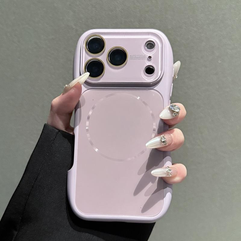 Magnetic Aurora Small Waist Big Vision Window Instant Change 17 Series Lens Protection Shockproof Phone Case, Suitable for iPhone 17 16 15 14 13 12 11 Pro Max Compatible with MagSafe Wireless Charging Matte AI Button Perfect Touch Versatile Phone Case