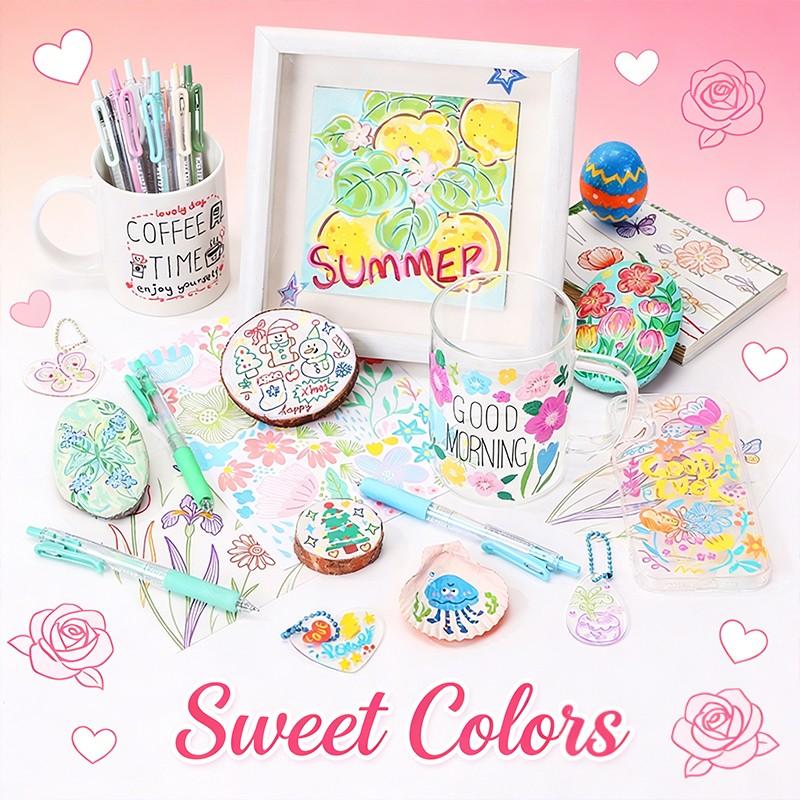 Languo 90 Colors Retractable Gel Pens, Large Capacity Acrylic Marker Set, Ideal for Holiday Themed Painting & Festival Art Creation