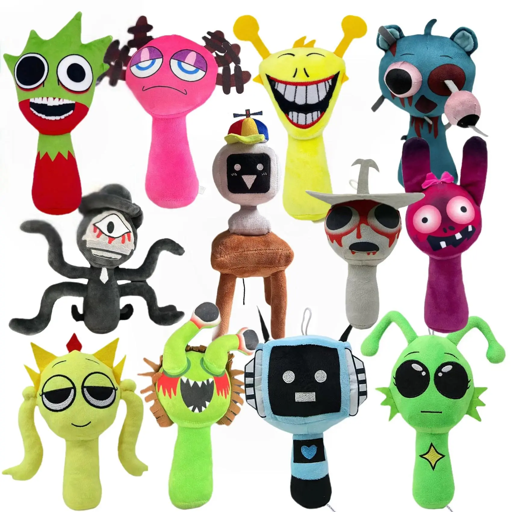 2026 Hot selling toys Sprunki Plush Toys Sprunki Plush Doll Sprunki Game Cartoon Pillow Kids Birthday Gifts Stuffed Dolls Christmas Gift Internet-famous toy