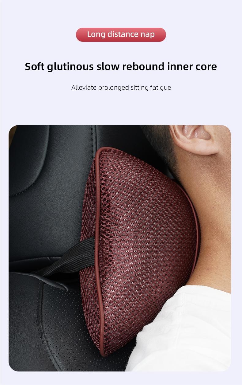 1Pcs Car Seat Headrest Ice Silk Neck Pillow Support Soft Pad For MINI One Cooper JCW Countryman Clubman Cabrio Paceman Coupe Roadster Clubvan