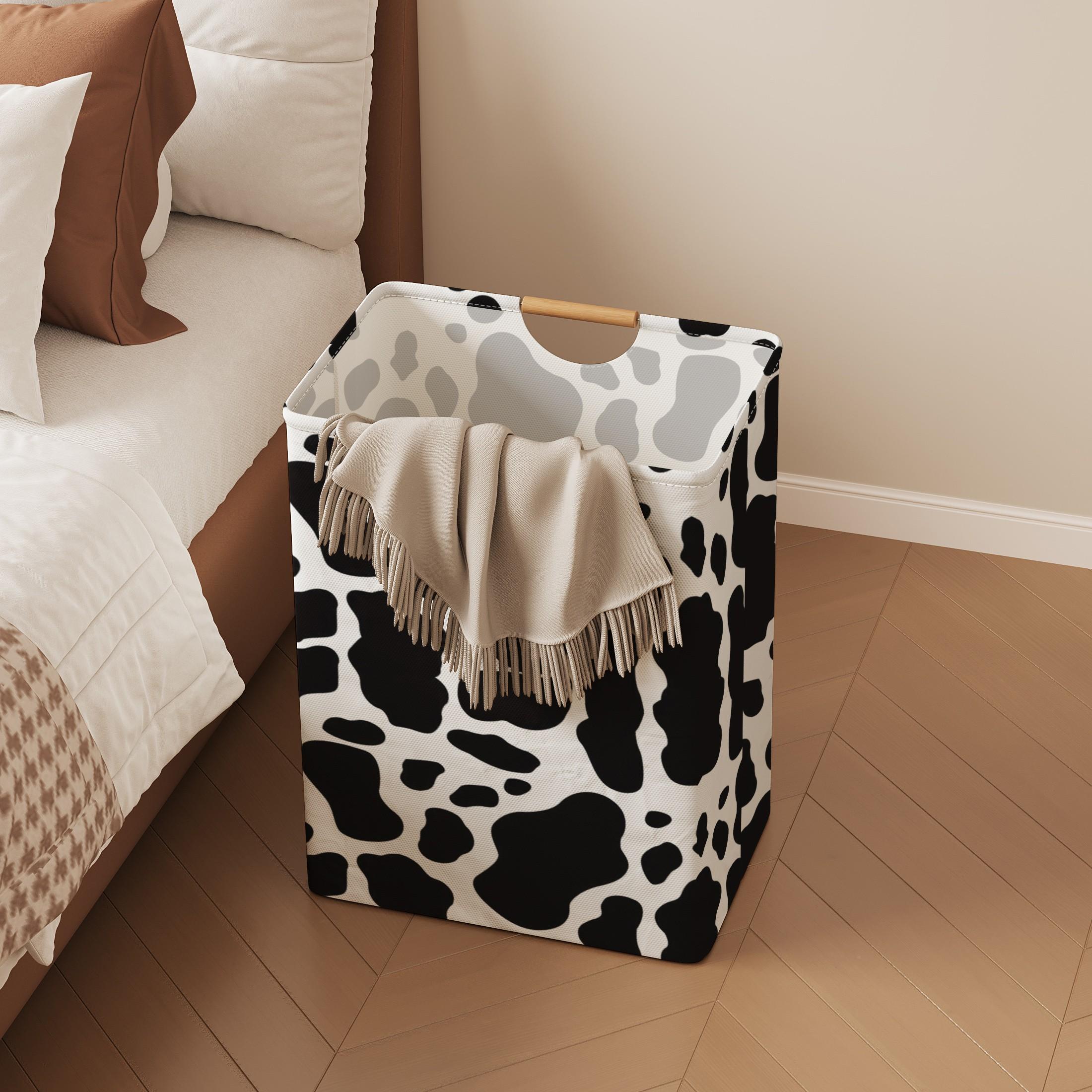 Block Pattern Open Storage Box, Foldable Laundry Basket with Handle, Home Bathroom Collapsible Clothes Organizer Bucket, Collapsible Laundry Hamper