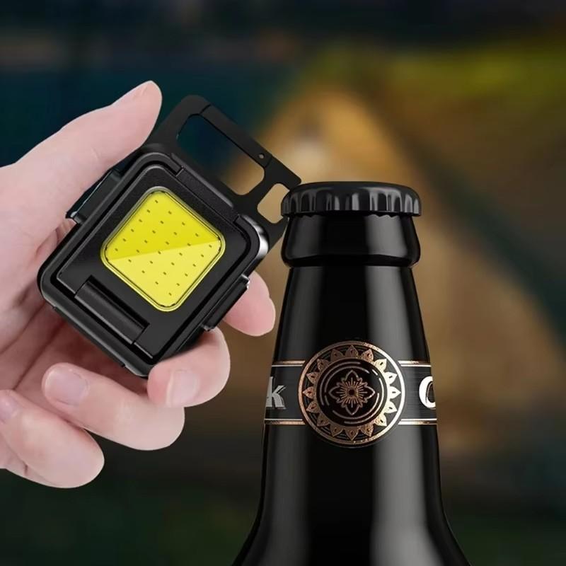 Multi-Function Keychain Light, Portable Mini, Multiple Lighting Modes, Can Be Used as Bottle Opener, Ideal for Outdoor Activities