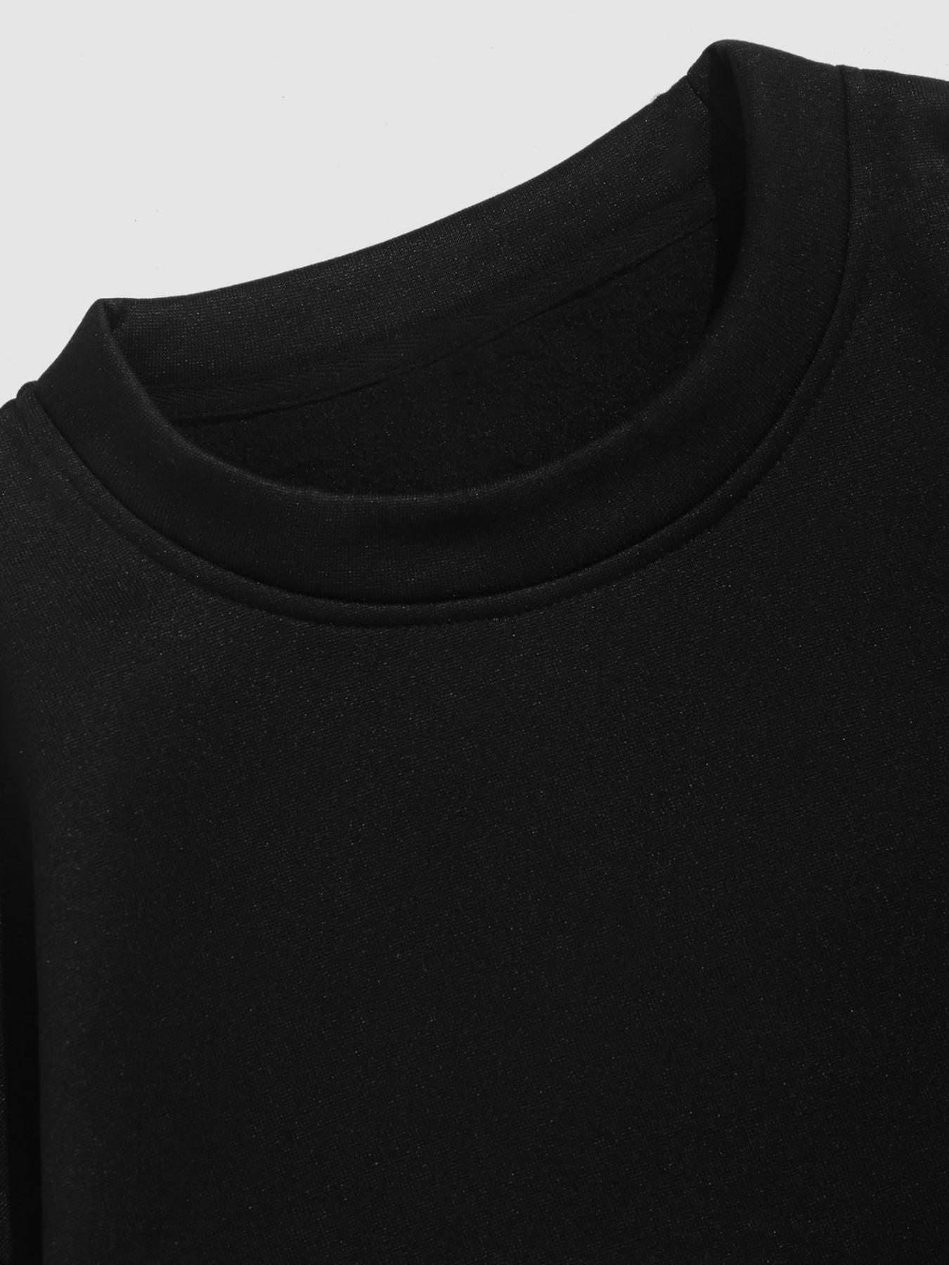 Women's Drop Shoulder Sweatshirt, Pickles Letter Print, Comfortable Long Sleeve Round Neck Pullover, Fall Winter Fashion Casual Outerwear