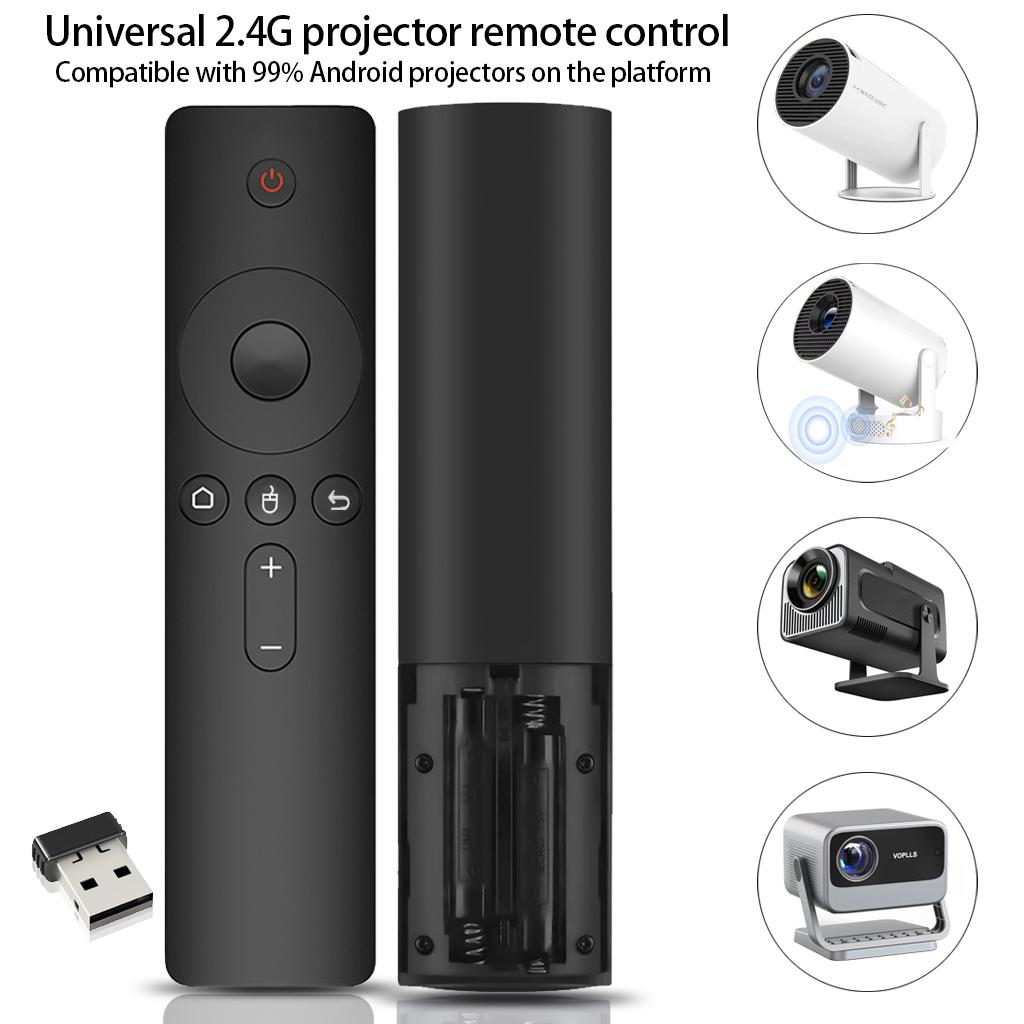 Universal projector remote control, 2.4G wireless 6-axis air mouse remote control, compatible with Hy300Pro, HY260PRO and other projector remote controls.universal replacement model, all-around wireless remote control for projectors Remote Button Control