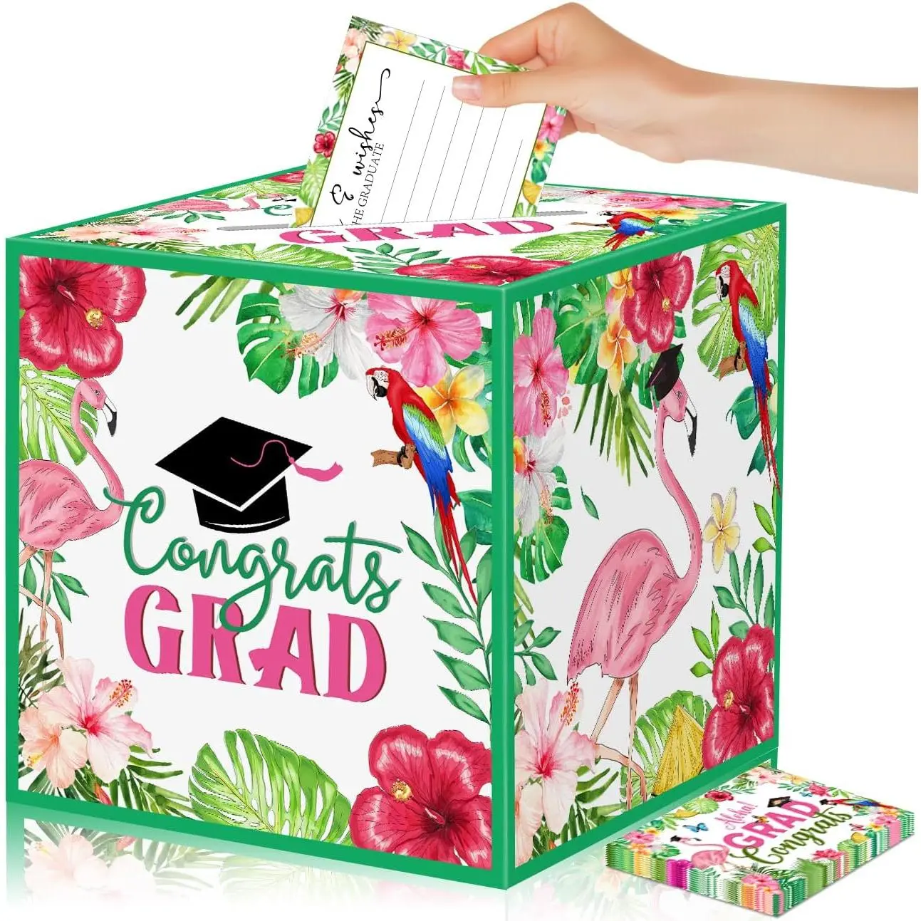 Hawaiian Graduation Card Box 2027 Graduation Decorations 48 count | Luau Class of 2027 Congrats Grad Graduation Advice Cards Graduation  for High School College Graduation Party Supplies